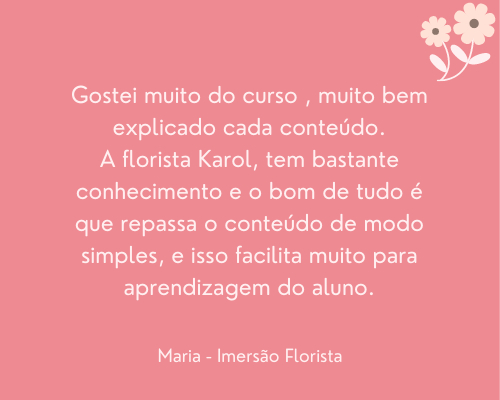 depoimento decorar com flores