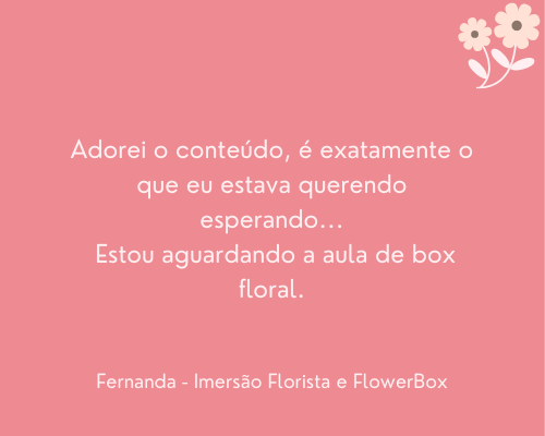 depoimento decorar com flores