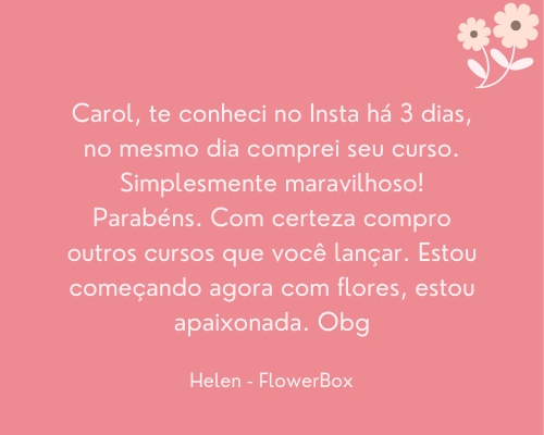 depoimento decorar com flores