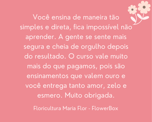 depoimento decorar com flores