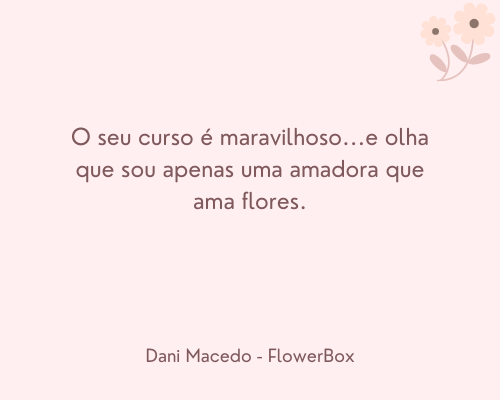 depoimento decorar com flores
