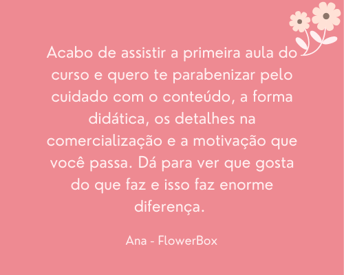 depoimento decorar com flores